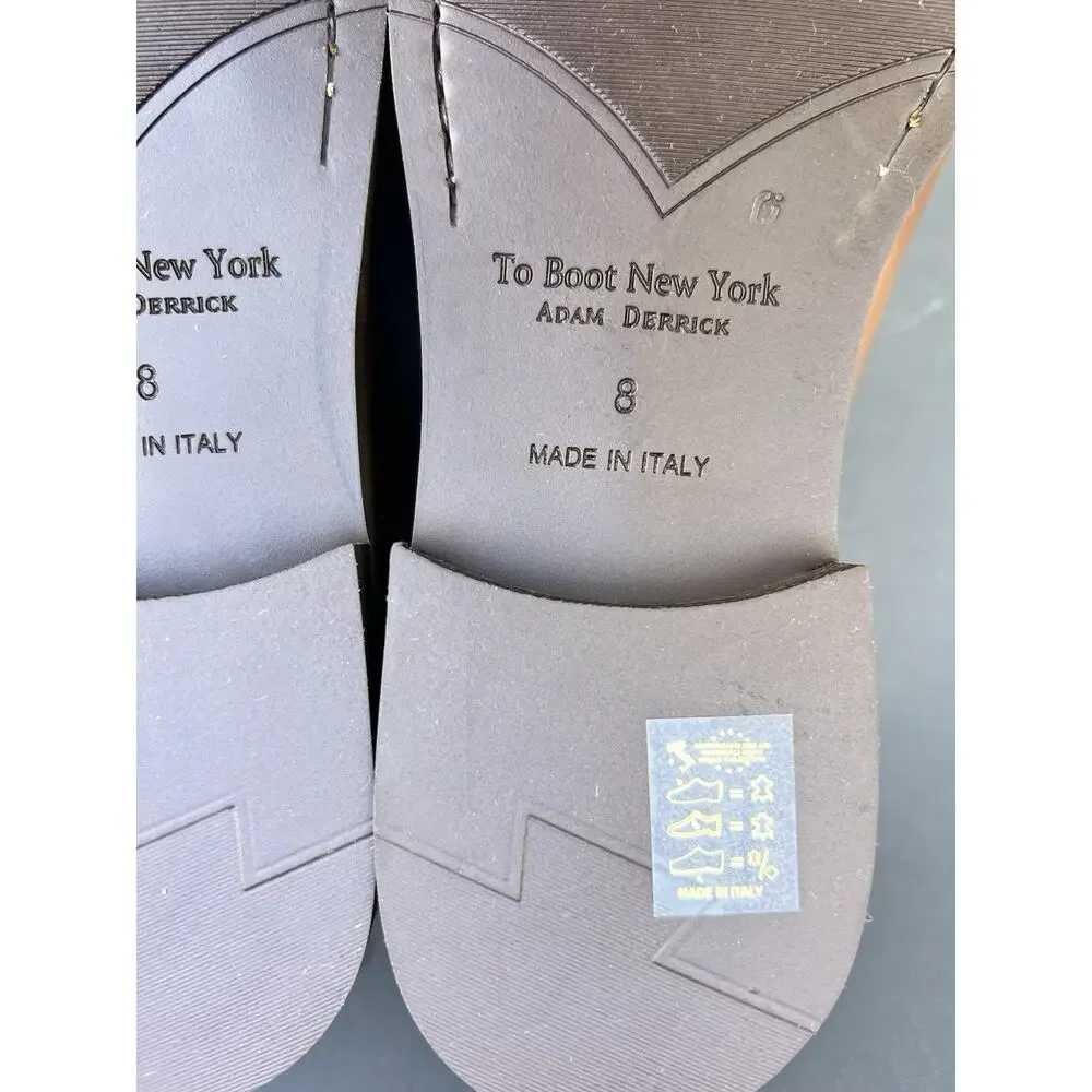 TO BOOT NEW YORK Southpoint Cap Toe Oxford Brown Leather Shoes Men's Size 8 US
